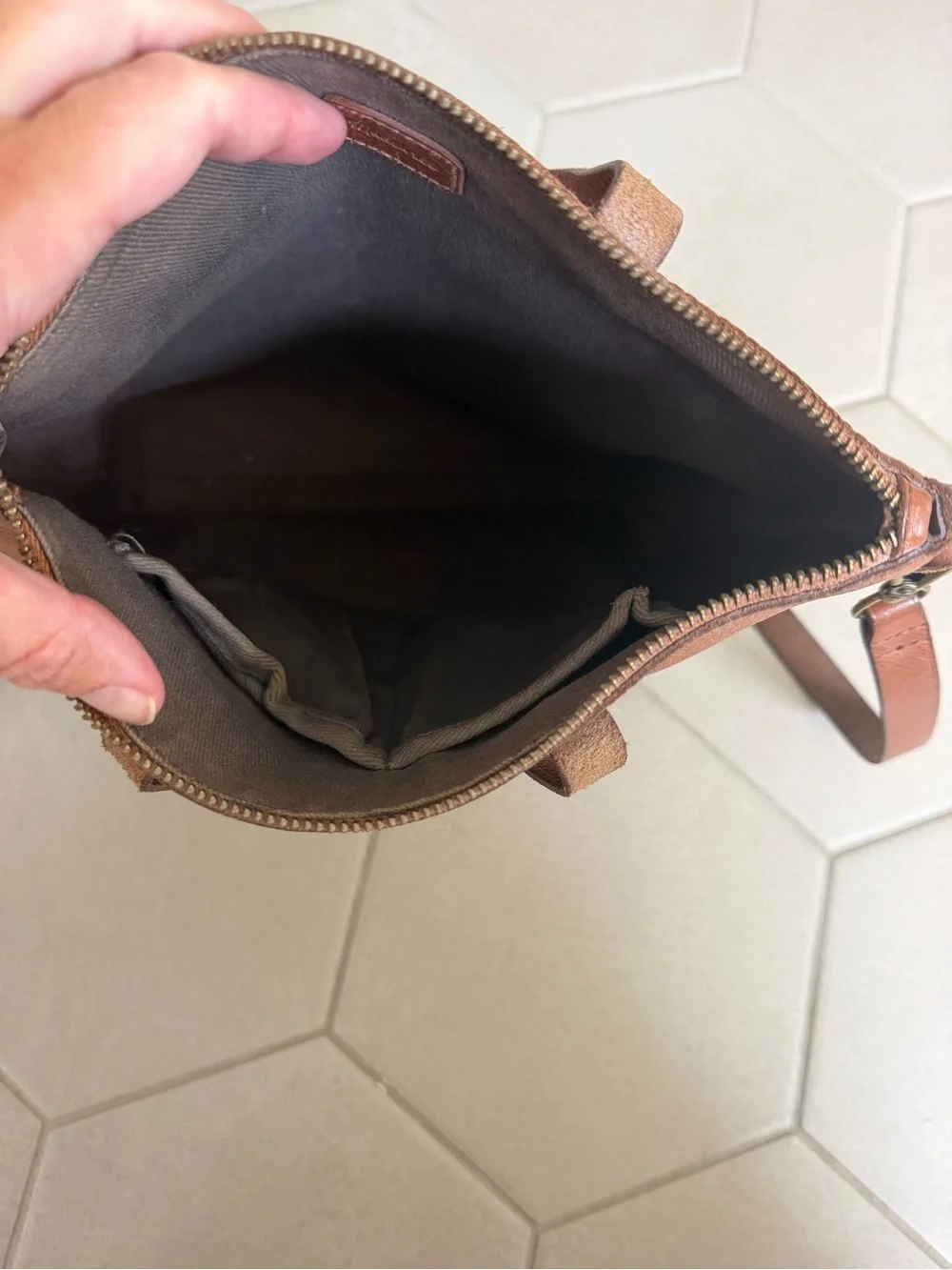 Tan Leather Crossbody Bag from Madewell